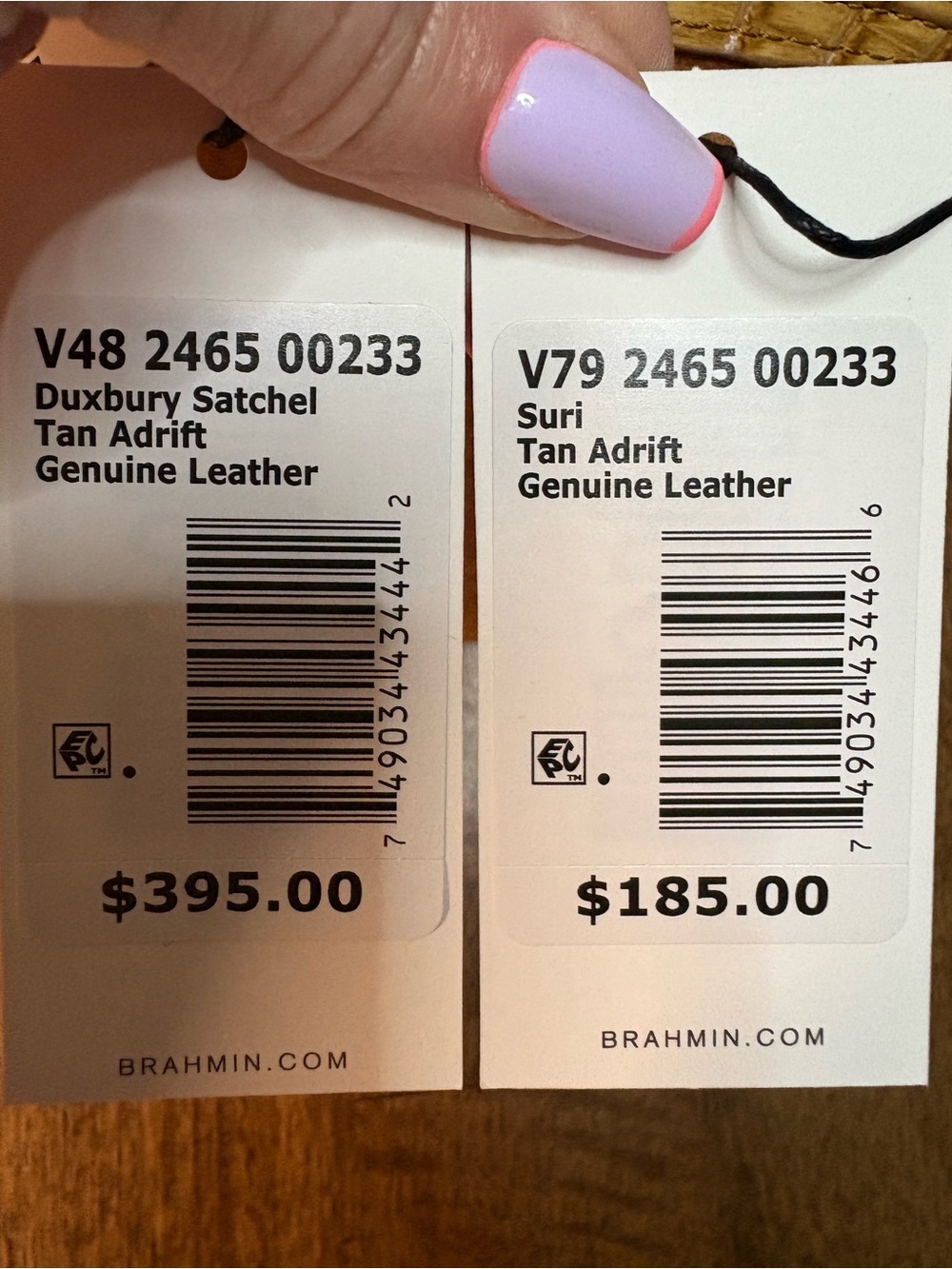 Brahmin NWT Duxbury & Suri - Tan Adrift - Camel Brown - Soft Leather - Picture 11 of 14